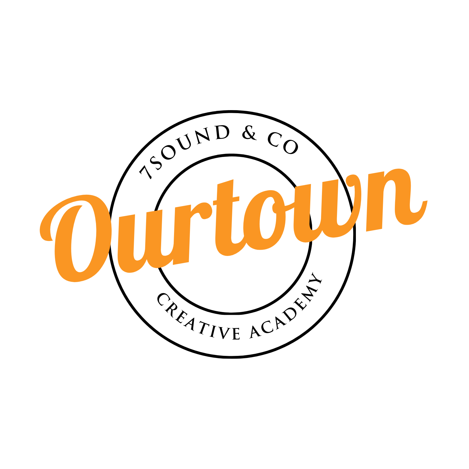 7sound & Co Black with White Circle OurTown Logo